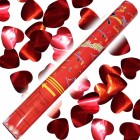 Confetti Cannon - 105 - Red Metallic Hearts 